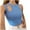 Blue, variant on Timegard Womens Ribbed Tank Tops Crewneck Sleeveless Slim Comfy Crop Cutout Tops Camis Summer Casual