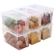 thumbnail image 4 of Recipiente transparente de 5L para almacenamiento en nevera con tapa y asa - Organizador apilable de alimentos para frutas, verduras y carne - Seguro para congeladores y despensas, 4 of 9