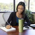 thumbnail image 4 of 20oz Lightgreen Daisy Flower White Blooms Pattern Skinny Tumblers Stainless Steel Tumbler with Lid and Straw,Vacuum Insulated Double Wall Travel Tumbler Cups with Cleaning Brush for Coffee,Tea, 4 of 6