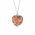 thumbnail image 2 of Joernso Fashion Women Hollow Out Heart Rhinestone Pendant Luminous Chain Necklace Gift, 2 of 7
