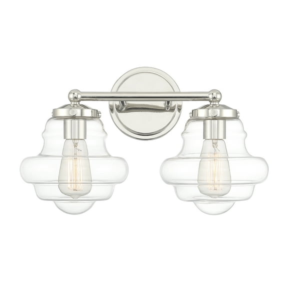 Trade Winds Jordan 2-Light Bathroom Vanity Light in Polished Nickel