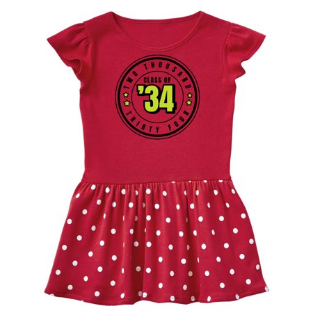 

Inktastic Class of 2034 in Black Circle with Stars Gift Baby Girl Dress