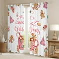 thumbnail image 2 of Feelyou Gingerbread Man Child Black Out Curtains, Pink Xmas Tree Curtains Pack of 2 (42x63 Each), Sweet Christmas Theme Bedroom Curtains, Black Out Curtains Decor, 2 of 6