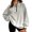 Gray, variant on Leopard Print Sweatshirt with Ombre Gradient and Half Zip Stand Collar, loose long sleeve pullover for women for fall spring shopping casual hangouts daily outings Yellow S