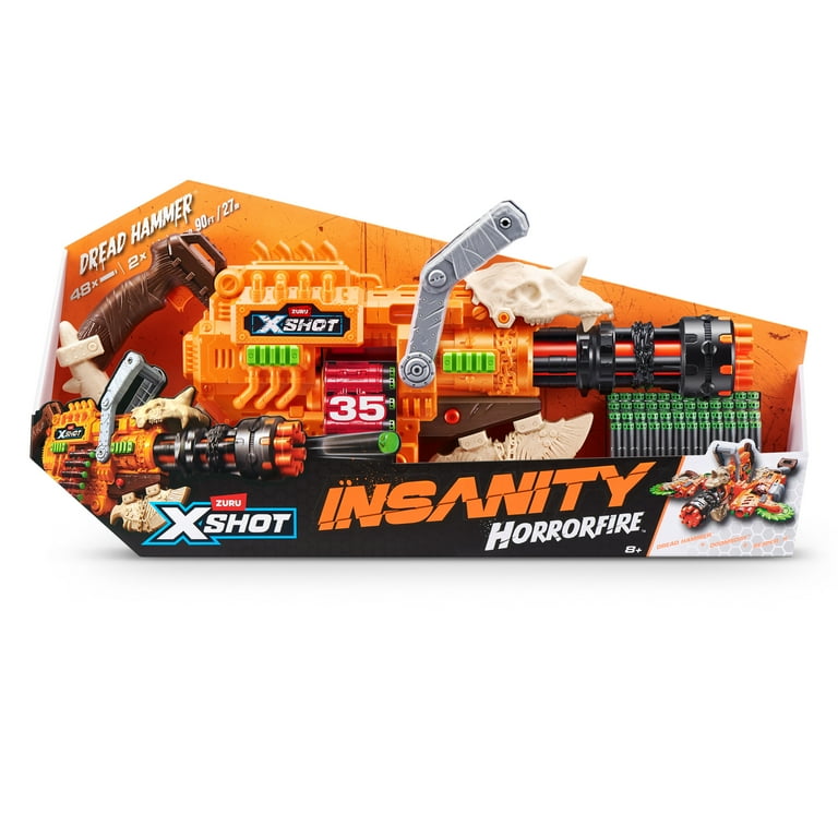 XSHOT Insanity HorrorFire Dread Hammer by Zuru with 48 Darts, Air