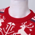 thumbnail image 4 of Pull de Noël pour Femmes Col Rond Blouse Mi-Longue Fermeture Extérieure Tricoté Mode Pull Moelleux Décontracté Imprimé Cardigan Chaud, 4 of 7