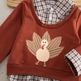 thumbnail image 4 of JUMEYU Toddler Girl Crewneck Sweatshirt Toddler Baby Girl Boy Sweatshirt Long Sleeve Crewneck Pullover Tops Fall Winter Outfits 2T 3T (Brown,2-3 Years), 4 of 7