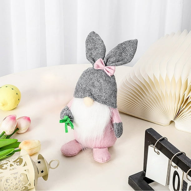 Adornos de Conejito de Pascua, Muñeco Enano Anciano Sin Rostro, Decoración Colgante