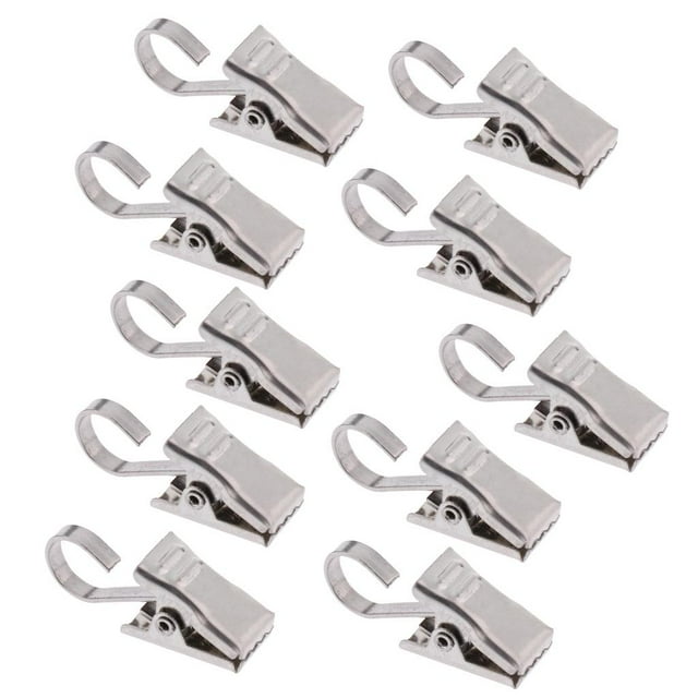 10 Piezas De Clips De Cortina Con Gancho Anillos De Cortina Gancho, De Panel De Drap Clamps De Suspensión 35 Mm shamjiam Clips de cortina con gancho