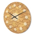 thumbnail image 3 of Designart 'Retro Golden Clouds In The Sky' Mid-Century Modern Wood Wall Clock, 3 of 5