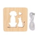 thumbnail image 1 of Luz nocturna LED, diseño hueco de gato y perro, protección ocular, lámpara de madera 3D para dormitorio, sala de estar y oficina, 1 of 5