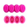 thumbnail image 1 of 2 Pcs 4-Cavity Massage Brush Mold Oval Silicone Soap Mold Bar Mold for DIY Handmade Soap Cake Baking Mold, 1 of 3