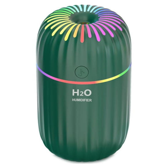 Bearachild Humidificador de aire, difusor USB eléctrico de escritorio con luz nocturna colorida, generador de niebla recargable, rociador de Humidificadores Tipo 1 Verde