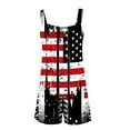 thumbnail image 4 of BLTIBY Womens Summer Suspender Shorts Overalls Independence Day Patriotic Printed Romper with Pockets 2025 Trendy Versatile Playsuit White 3XL, 4 of 5