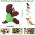 thumbnail image 5 of Juguete de peluche 4 en 1 para perros para el aburrimiento, juguete masticable suave para cachorros con dispensador de golosinas, juguete interactivo chirriante para perros durante 8 semanas de dentición para perros pequeños y medianos (perezoso marrón) Sincero Electrónica, 5 of 5
