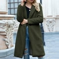 thumbnail image 2 of Uhndy Winter Jackets Coats for Women, Women Ladies Warm Jacket Winter Solid Turn Coat Down Collar Lambswoo Outerwear Christmas Gifts for Women, 2 of 6