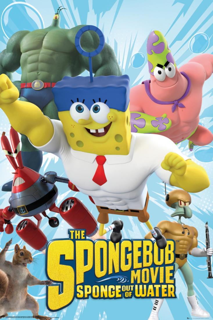 The Spongebob movie Sponge out of Water. The Spongebob movie Sponge out of Water logos.