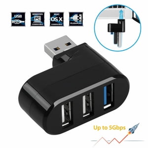 USB Splitter 180° Rotatable 3.0 USB Port Expander Mltiport USB to USB Adapter Portable Hubs