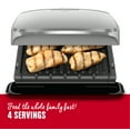 thumbnail image 3 of George Foreman 4-Serving Removable Plate Electric Indoor Grill and Panini Press, Platinum, GRP3060P, 3 of 9