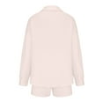 thumbnail image 5 of KIHOUT Clearance Women Casual Summer Solid Long Sleeve Tops And Short Pants Suit, 5 of 7