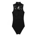 thumbnail image 4 of Alvivi Kids Girls Ballet Dance Gymnastics Leotard Sleeveless Turtle Neck Jumpsuit 5-14, 4 of 7