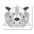 thumbnail image 1 of SIDONKU Grizzly Bear Head Ancient Pagan Valknut Symbol on Forehead Line Mousepad Mouse Pad Mouse Mat 9x10 inch, 1 of 1