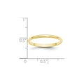 thumbnail image 4 of 10K Yellow Gold Ring Band Wedding Standard Half Round, 4 of 4