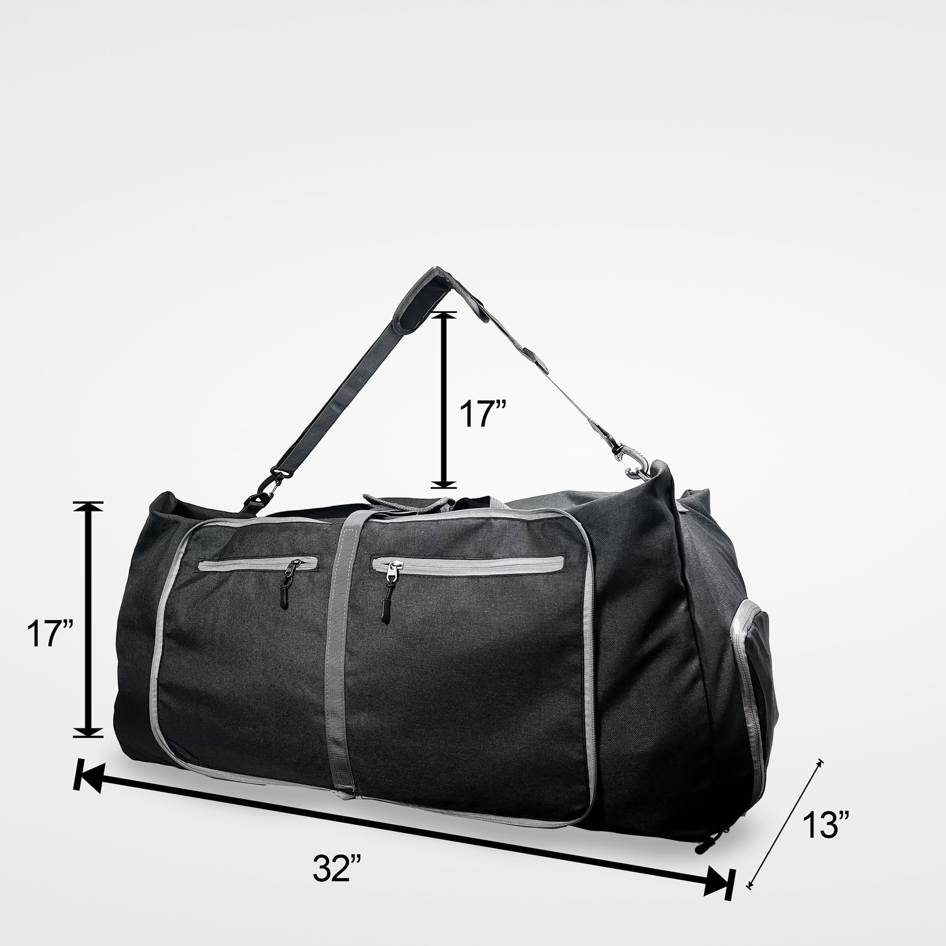 Healthy Track USA Big Training Bag for Women & Men Small Fitness Workout Sports Gym Duffle Bag with Multi Use Color Black
