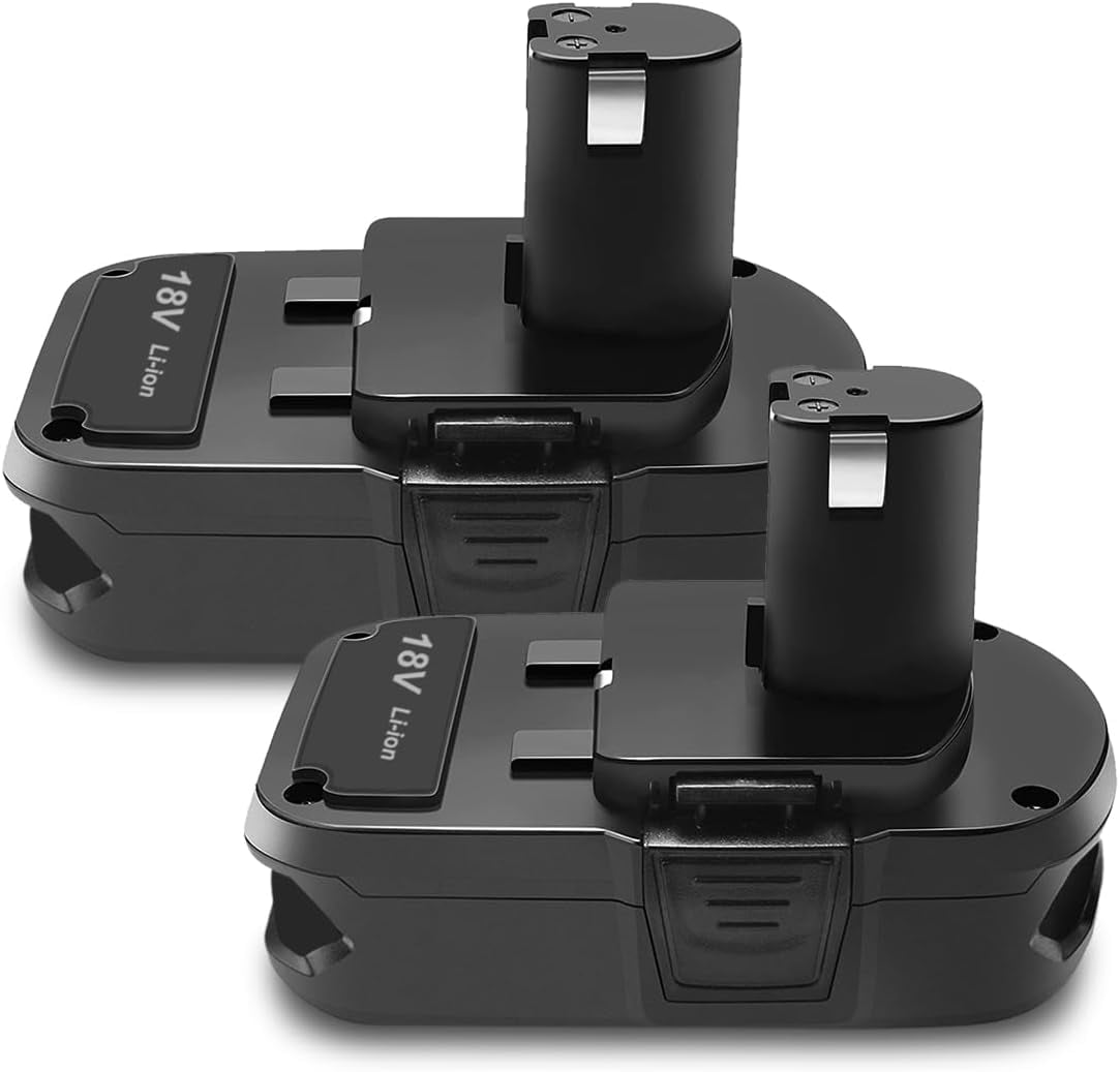 2 Pack 18V 4.0Ah Compact Battery for Ryobi 18V Battery 4Ah 3Ah 2Ah 1.5Ah P191 P190 P161 PBP003 PBP006 P189 PBP002 18 Volts ONE+ Plus Lithium Ion Battery