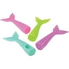 12 Pack Mermaid Tail Rubber Slingshot Shooters 4" Party Favors, Assorted Colors