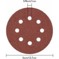 thumbnail image 3 of 100-Pack 125mm Sanding Discs for Orbital Sander, 40/60/80/100/120/180/240/320/400/800 Grit (10 Each), 3 of 5