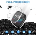 thumbnail image 3 of 4-Pack Screen Protector Case Compatible with Fitbit Sense/Versa 3, Full Coverage Soft TPU Protective Screen Cover Saver Bumper for Sense Smartwatch (Black/Charcoal/Silver/Clear), 3 of 7