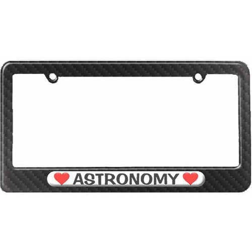 I Love Astronomy License Plate Frame Tag Holder