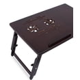 thumbnail image 2 of Sofia + Sam Bamboo Ventilation Lap Tray with Adjustable Legs (Walnut), 2 of 9