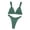 Green, variant on Bikini Sets for Women High Waist Thong Bottom Padded Push Up Bikini Top Split Two Piece Swimsuits Casual Bikini Suit Summer Beachwear Bathing Suit