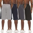 thumbnail image 5 of Essential Elements 4 Pack: Men's Active Performance Athletic Sports Workout Gym Casual Knit Basketball Shorts with Pockets Set G, Small, 5 of 7