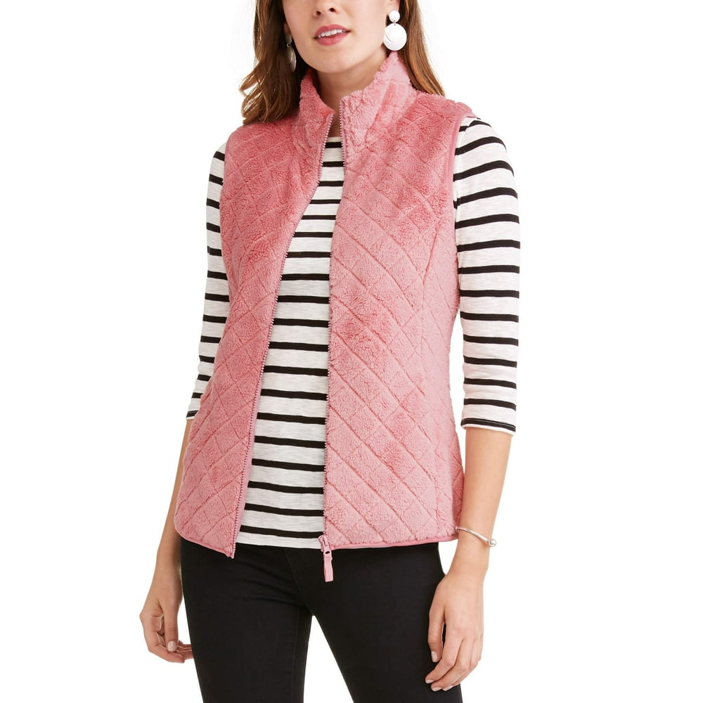 Time and Tru Time and Tru Women's Quilted Sweater Vest