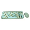 thumbnail image 4 of M Buder Teclado y Ratón Inalámbricos 2.4GHz Ergonómico Retro 75 Teclas Verde, 4 of 9