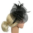 thumbnail image 4 of Ladies Fascinator Hats! Yigetop Fascinator Women's organza Church Kentucky Derby British Bridal Tea Party Fascinator for Women Black One Size, 4 of 7