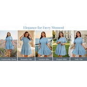 Cuteduck Womens Plus Size Dresses Short Sleeve Ruffle Hem Tiered Textures Babydoll Dress 0X-4X