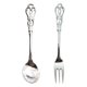 thumbnail image 1 of EeaseMX 1 juego de vajilla de cocina con tenedor y cuchara ingleses, utensilios para comer, vajilla retro, 1 of 7