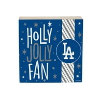 Los Angeles Dodgers 6" Holiday Wood Plock Shelf Sign