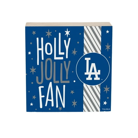 Los Angeles Dodgers 6" Holiday Wood Plock Shelf Sign