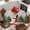 Grey Green, variant on Red Plaid Christmas Round Tablecloth, Fitted Table Cover with Elastic for 45"-54" Round Tables, Xmas Tree Snowflake Winter Gifts Table Cloth Outdoor Indoor Dinning Party Waterproof Tablecloths