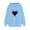 Sky Blue, variant on Brilliant Womens Plus Size Fall Women's Comfortable Sweater Heart Pattern Printed Women's Hooded Pocket Drawstring Sweater