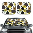 thumbnail image 2 of Balery Black Cow Print With Sunflowers Country Sun Shield 2 Pack For Car Front Windows Foldable Sun Visor Protector Blocks Max Uv Rays And Keeps Your Vehicle Cool For Most Sedans Suv Truck, 2 of 7