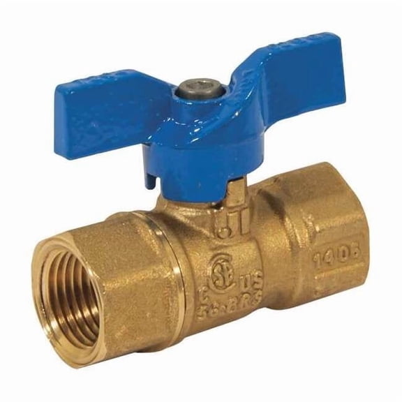 Jomar Valve 1/2" FNPT Brass Gas Ball Valve Inline 101-403