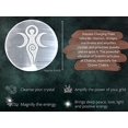 thumbnail image 2 of Selenite Charging Plate, Goddess Moon Engraved Crystal Charging Plate, 2 of 5