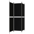 thumbnail image 3 of vidaXL 3-Panel Room Divider Black 150x180 cm Fabric, 3 of 5