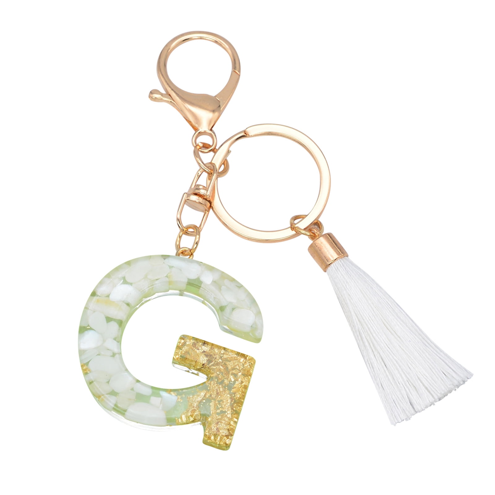 Creative Keychain Color Letter Keychain Translucent Resin Pendant